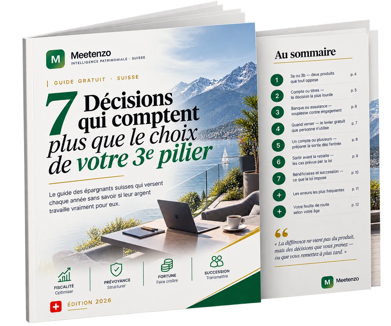 Couverture du guide 7 décisions qui comptent plus que le choix de votre 3e pilier